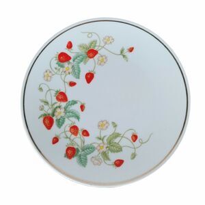 Strawberry Plate Crown Bavaria Germany Gold Rim 8 inch Vintage Avon Collectible